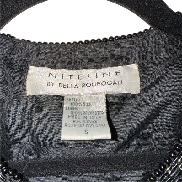 Vintage‎ Niteline Della Roufogali Silk Beaded Evening Jacket Glam Party Formal - Picture 2 of 16